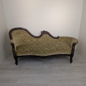 Large banquet sofa in baroque style in mahogany