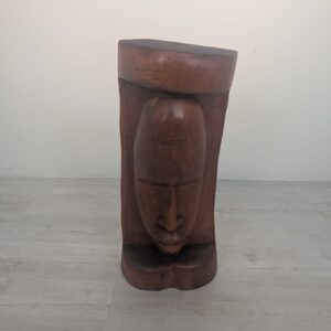 African-style wooden sculpture in solid exotic wood