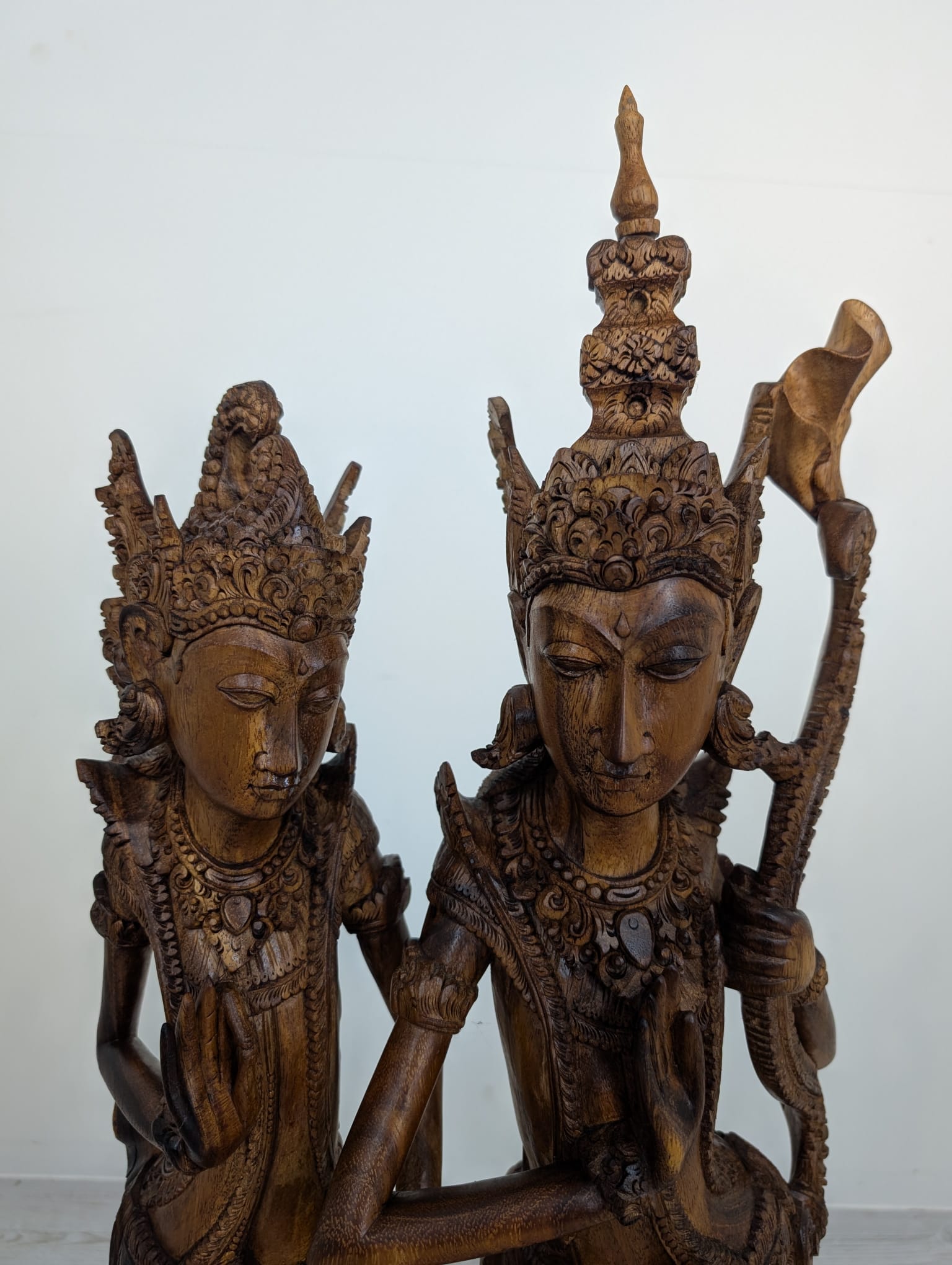 Rzeźba Rama i Sita z Bali z drewna egzotycznego ręcznie wykonana - obrazek 5