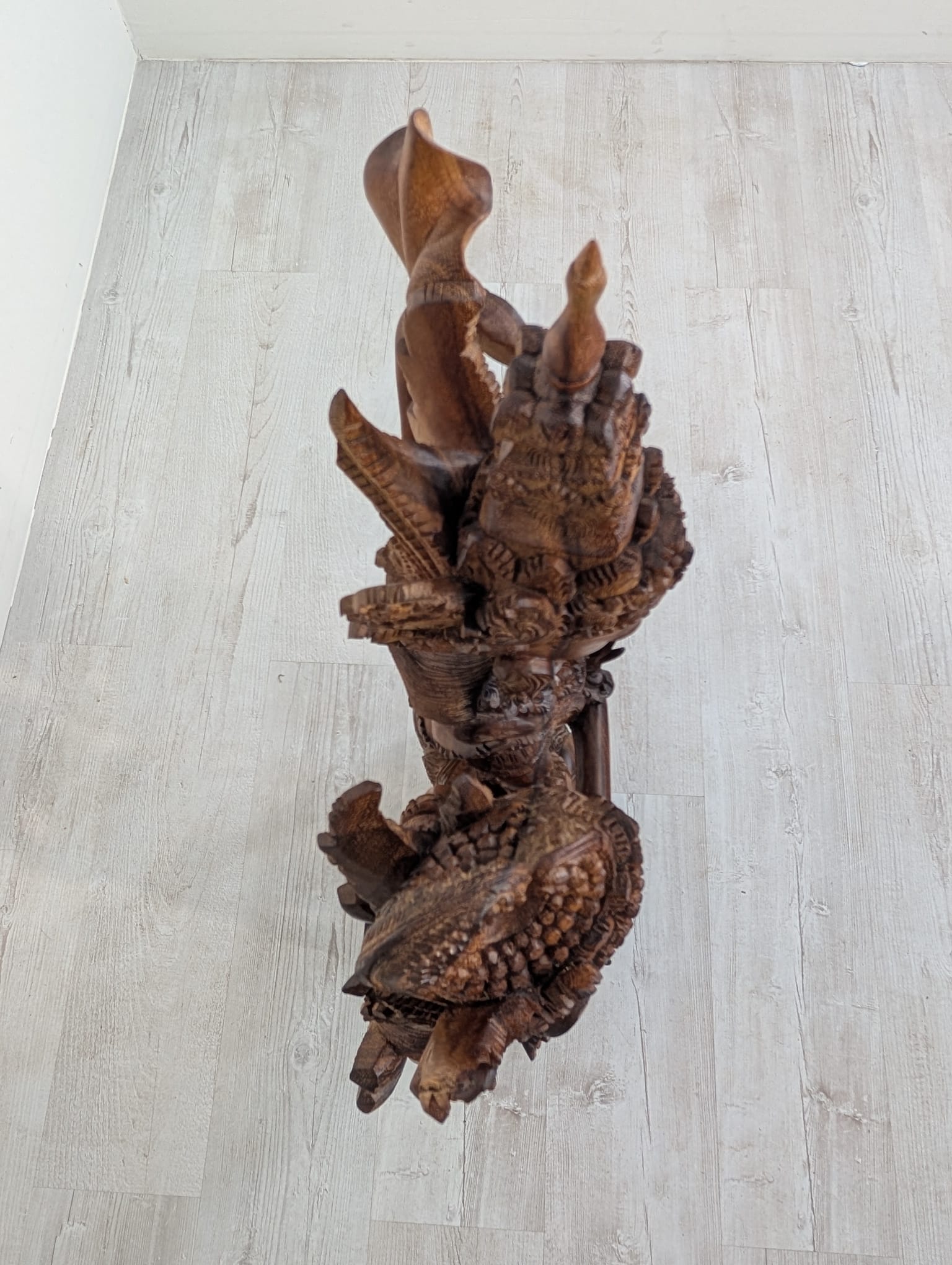 Rzeźba Rama i Sita z Bali z drewna egzotycznego ręcznie wykonana - obrazek 11