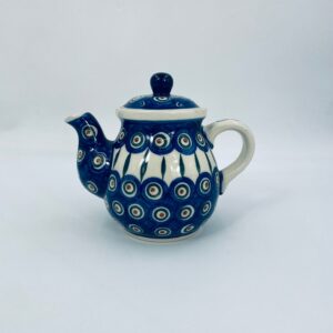 Teapot of Polish ceramics Bolesławiec