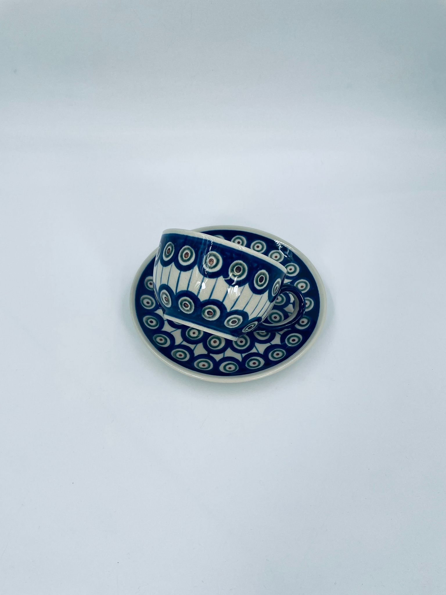 Zestaw śniadaniowy Filiżanka kolekcjonerska Polskiej ceramiki Bolesławiec - Image 5