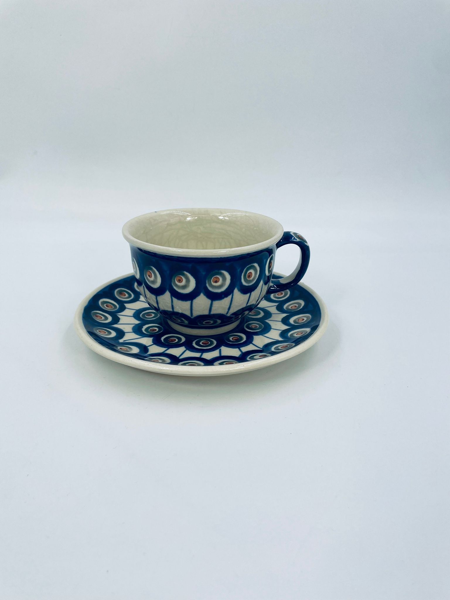 Breakfast set Collector's cup Polish ceramics Bolesławiec