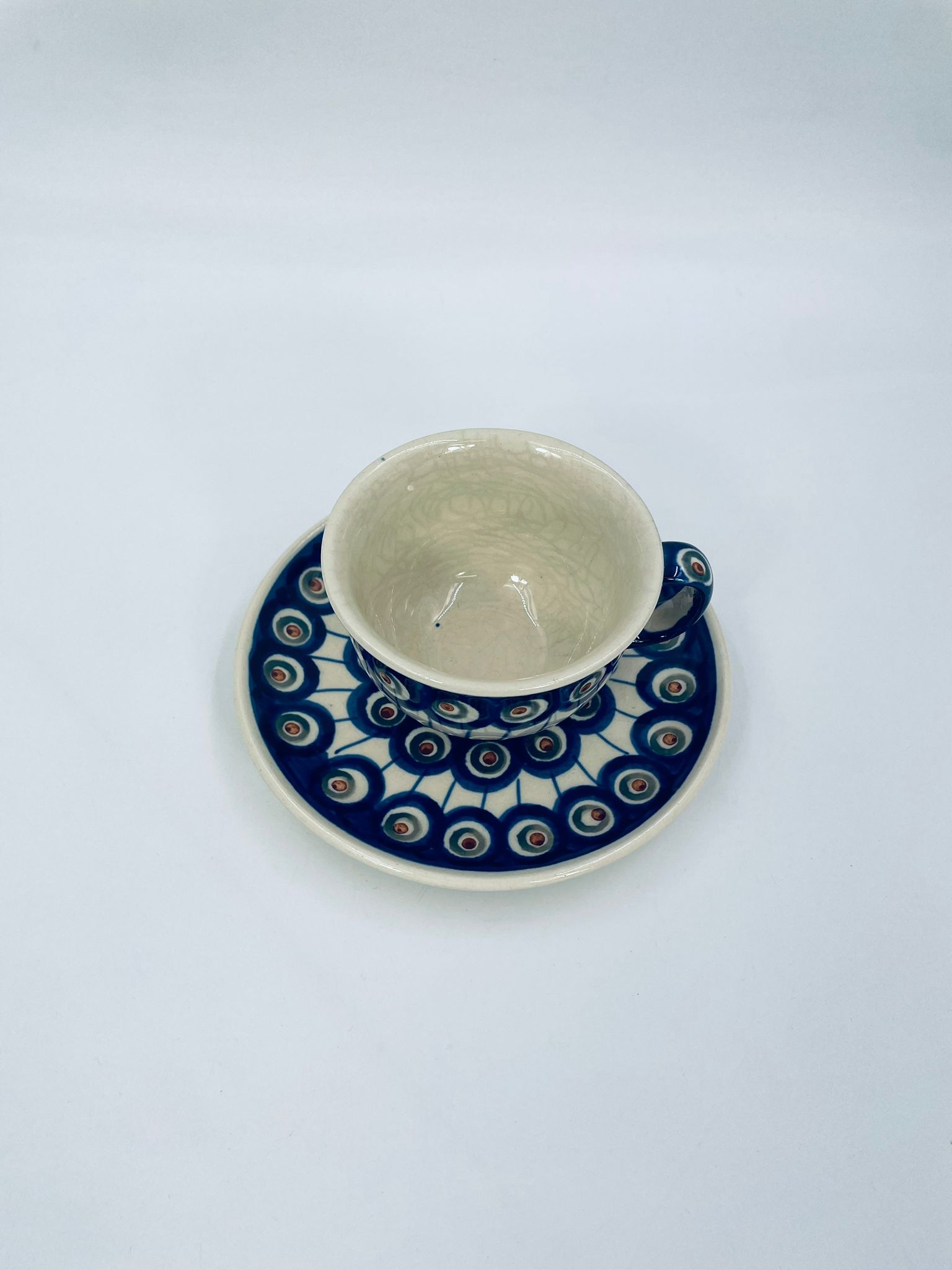 Zestaw śniadaniowy Filiżanka kolekcjonerska Polskiej ceramiki Bolesławiec - Image 3