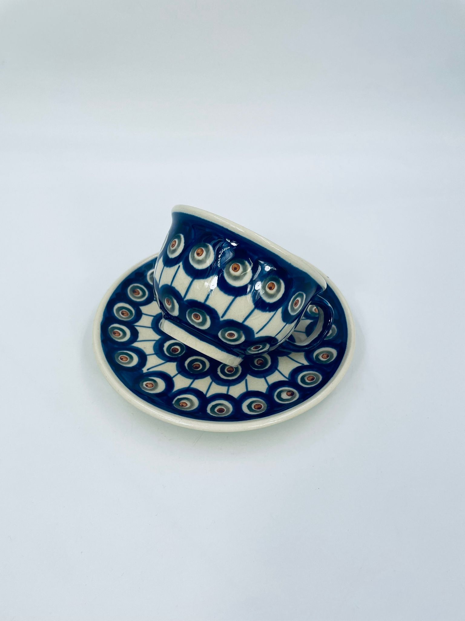 Zestaw śniadaniowy Filiżanka kolekcjonerska Polskiej ceramiki Bolesławiec - Image 5