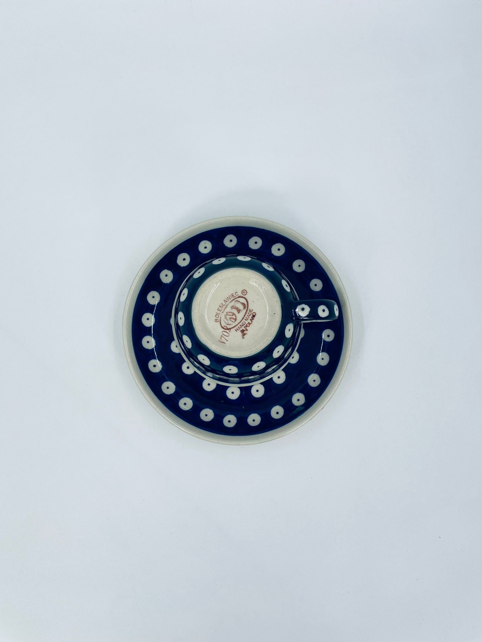 Zestaw śniadaniowy Filiżanka kolekcjonerska Polskiej ceramiki Bolesławiec - obrazek 5