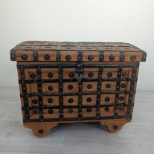 Antique brass chest Pirate 19th century