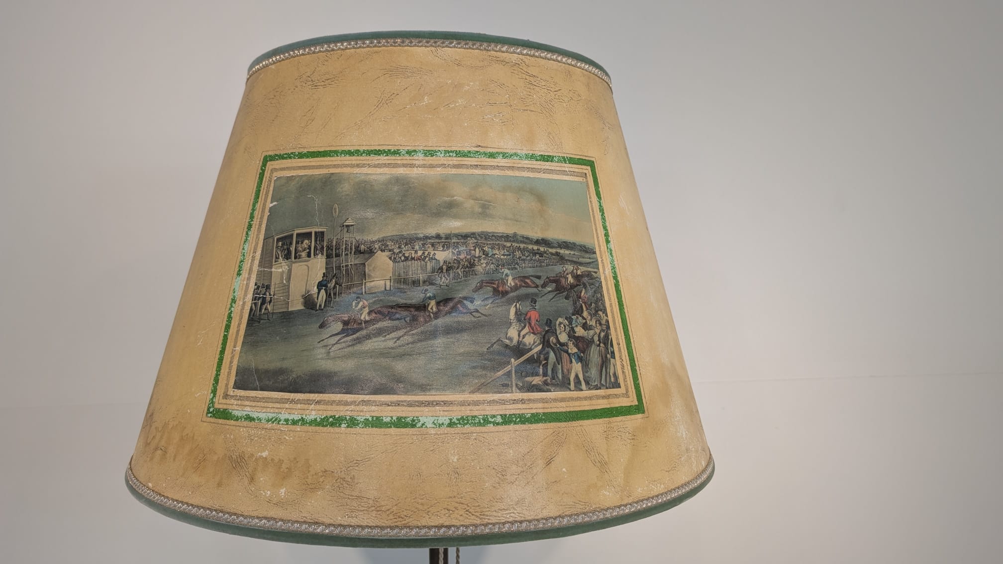 Stylowa lampa podłogowa mosiężna w stylu vintage z lat 50/60-tych - obrazek 3