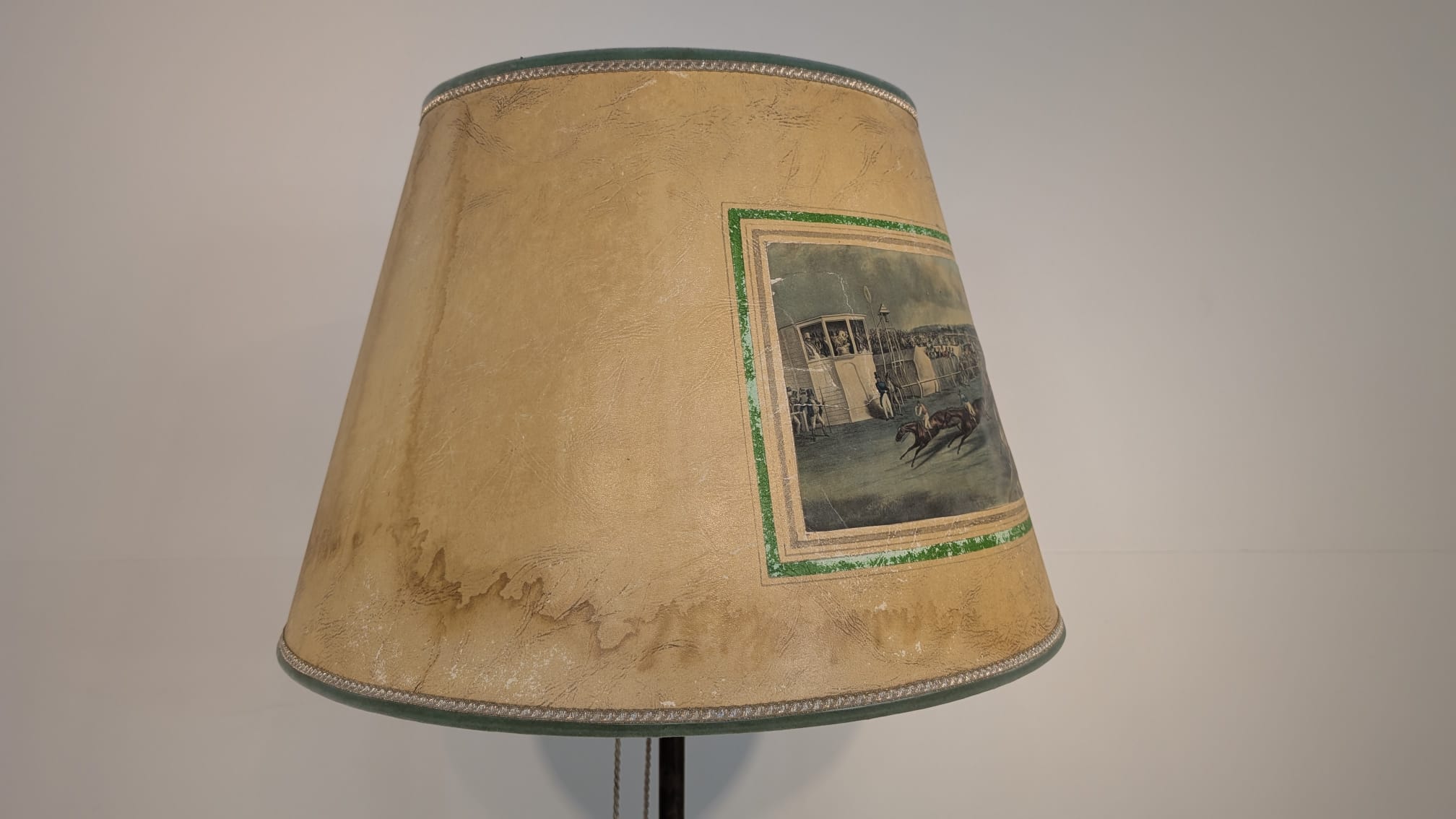 Stylowa lampa podłogowa mosiężna w stylu vintage z lat 50/60-tych - obrazek 5