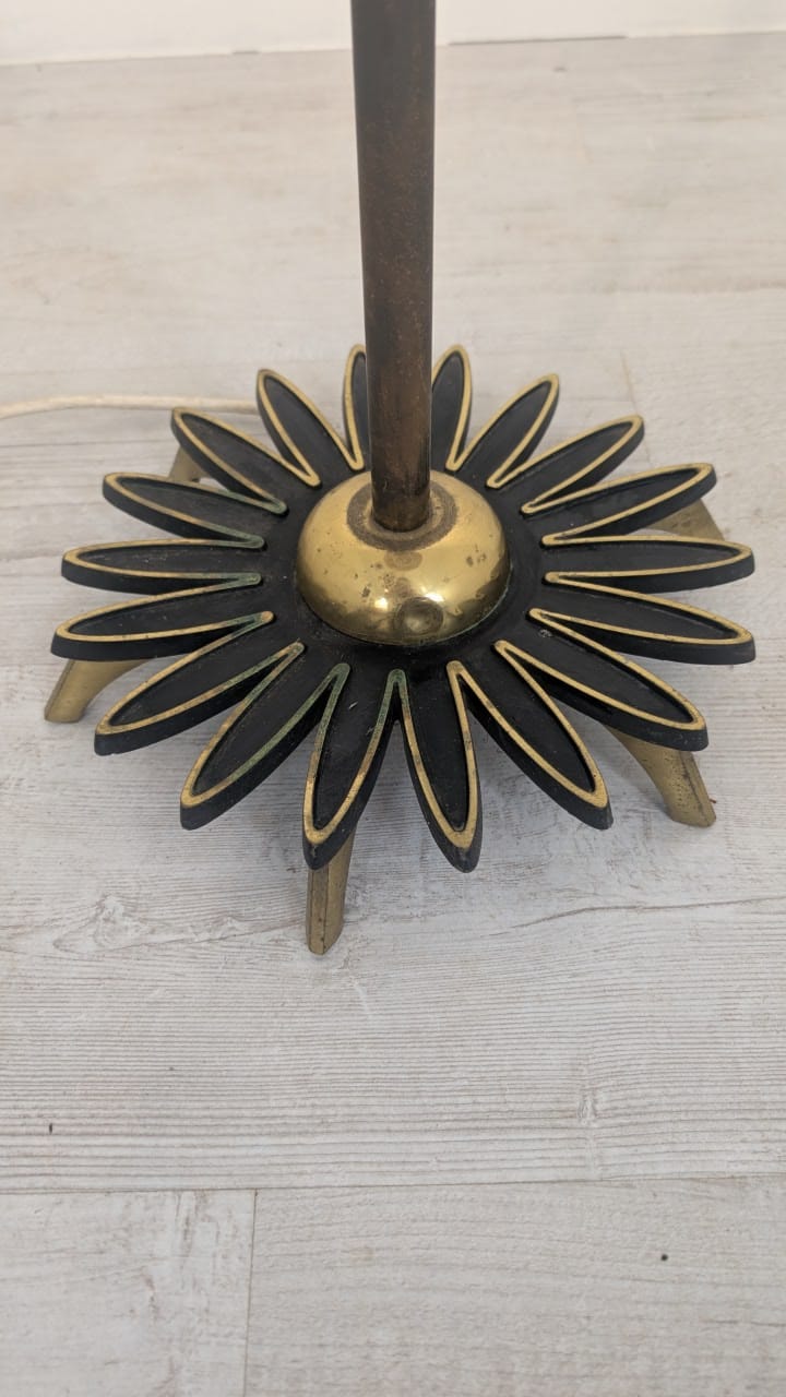 Stylowa lampa podłogowa mosiężna w stylu vintage z lat 50/60-tych - obrazek 11