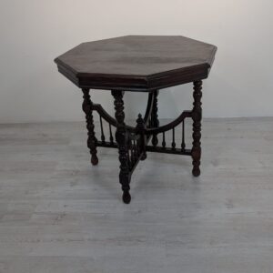 Antique octagonal table in eclectic style from the 19th century