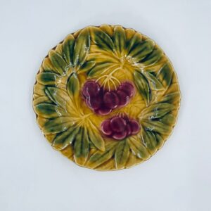 Talerz dekoracyjny majolikowy Sarreguemines