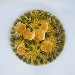 Sarreguemines majolica decorative platter
