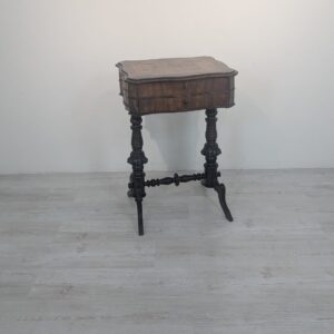 Antique nickel table in walnut from the 19th century