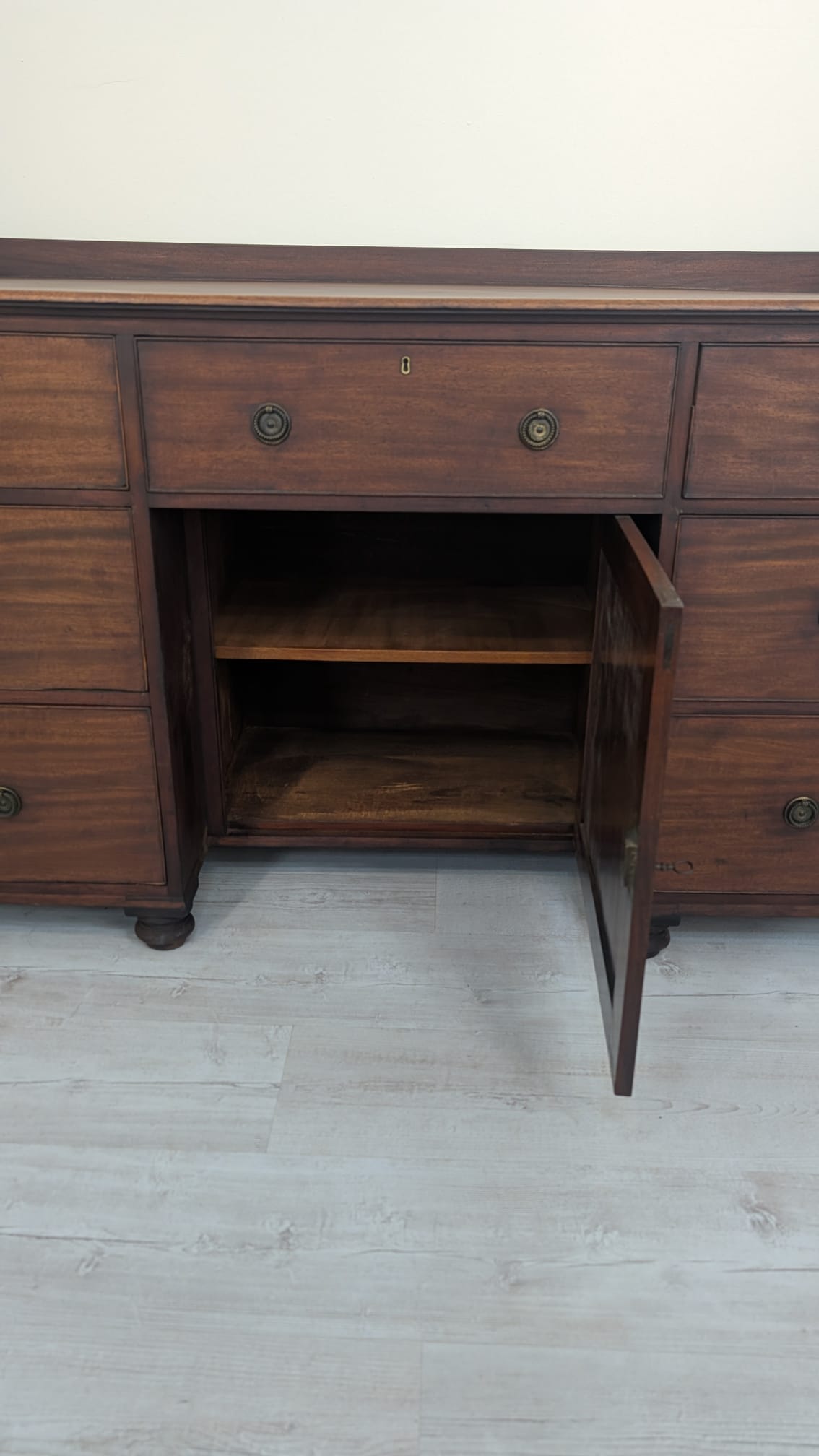 Biurko z litego drewna tekowego z XIX wieku - Image 10