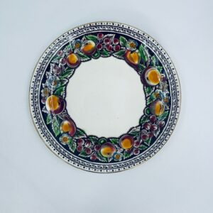 Talerz deserowy majolikowy Sarreguemines