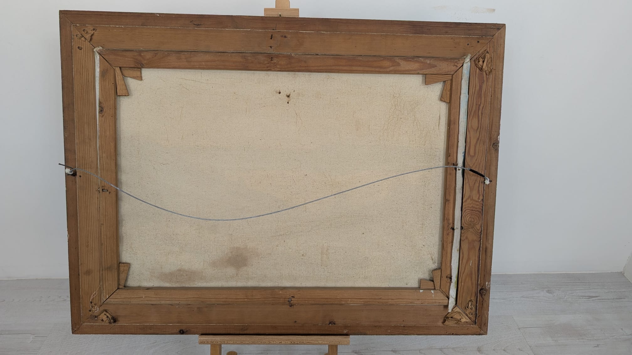 Obraz olejowy pejzaż na płótnie w drewnianej złoconej ramie - Image 9