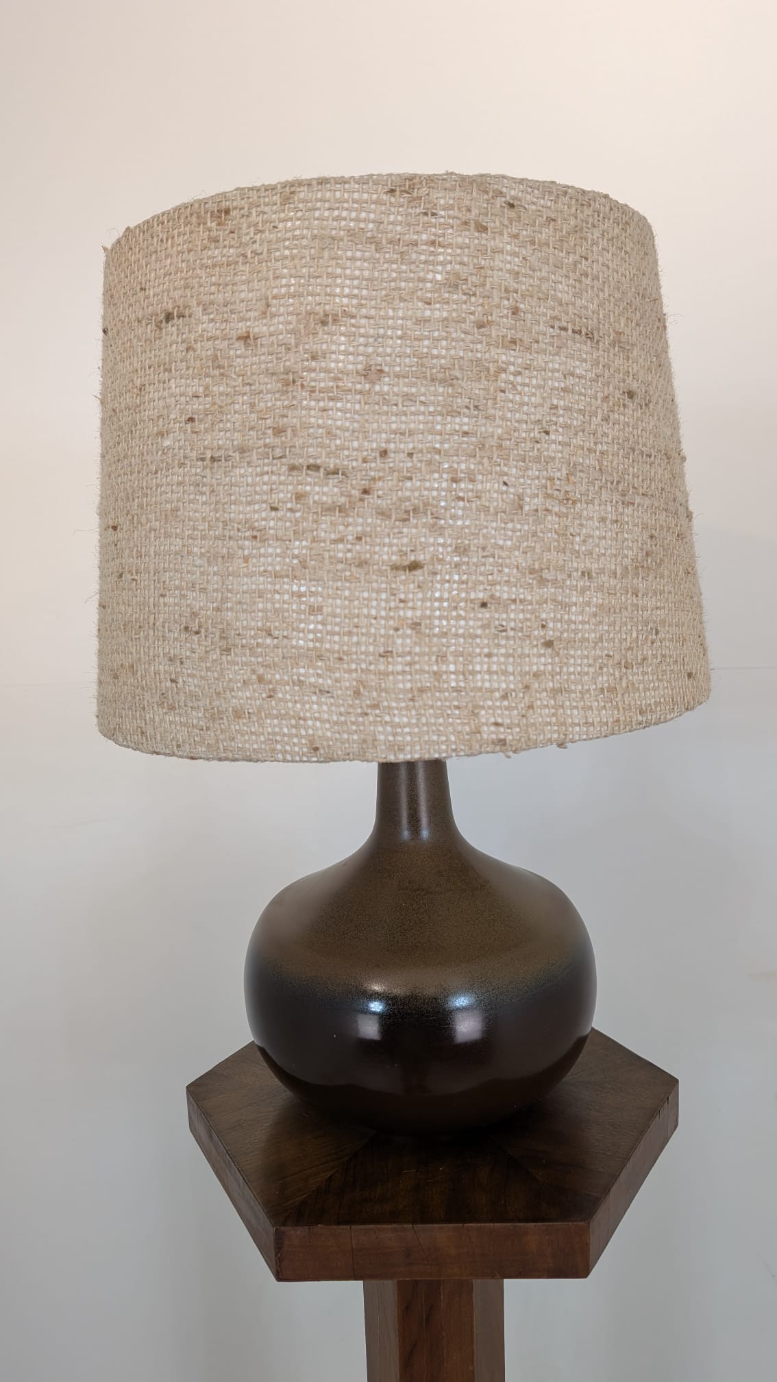 Lampa stołowa brązowa ROSENTHAL Niemcy lata 60/70-te - obrazek 2