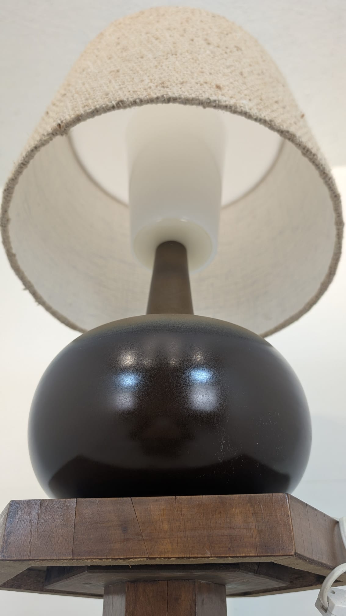 Lampa stołowa brązowa ROSENTHAL Niemcy lata 60/70-te - obrazek 10