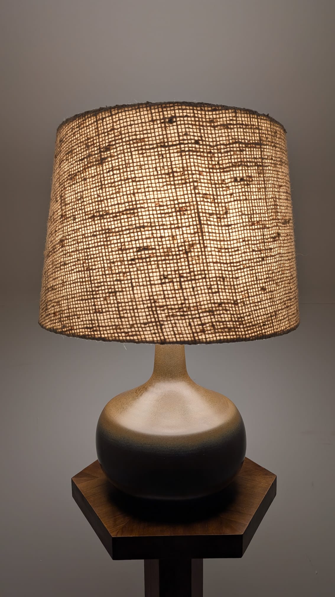 Lampa stołowa brązowa ROSENTHAL Niemcy lata 60/70-te - obrazek 11