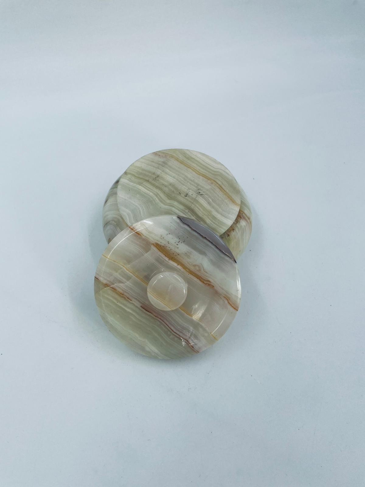 Bombonierka, puzderko z onyksu Vintage - obrazek 4