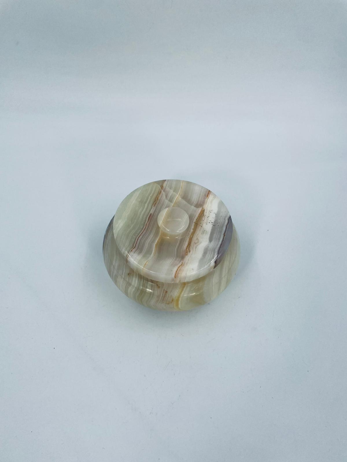 Bombonierka, puzderko z onyksu Vintage - obrazek 6