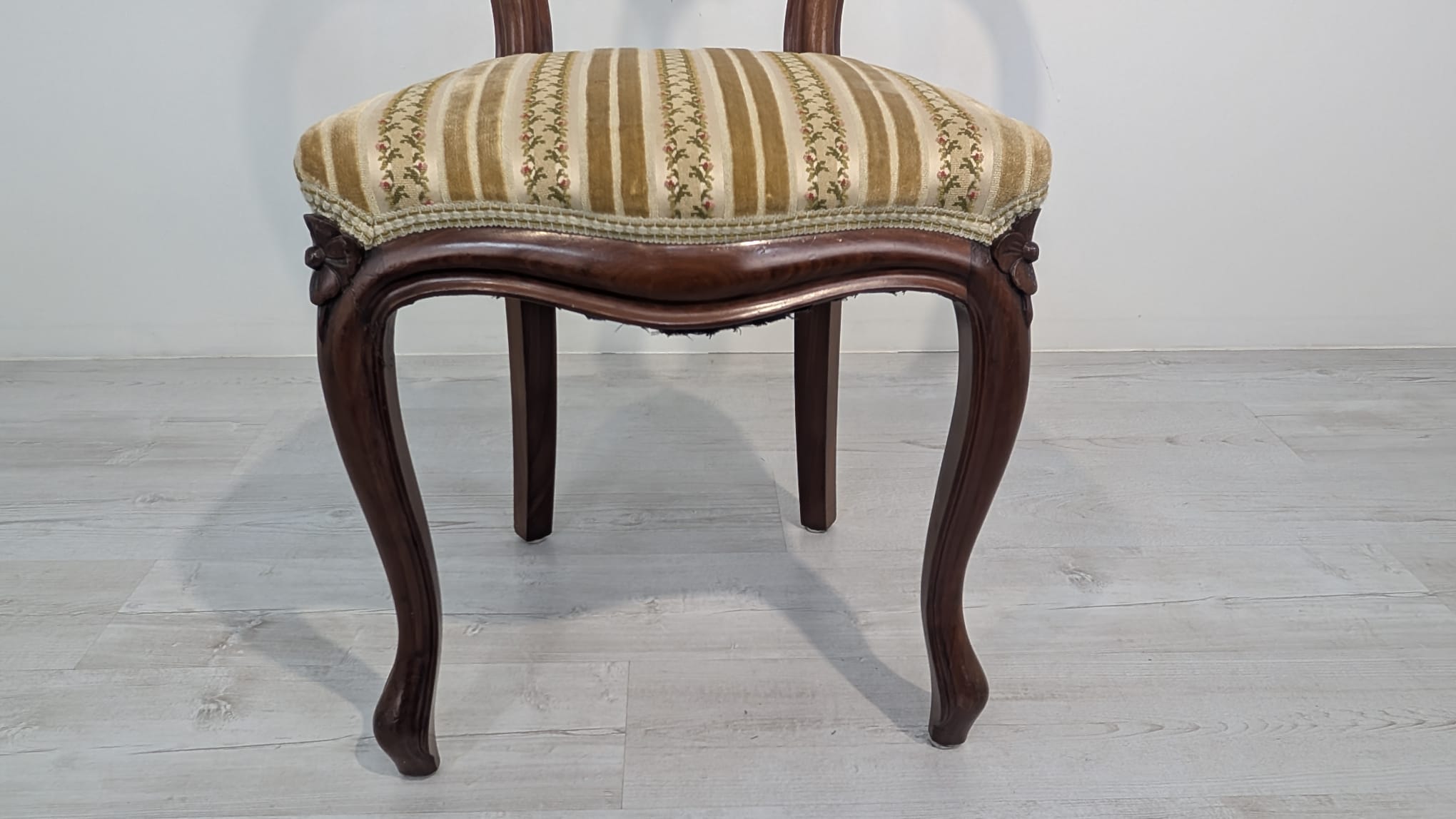 Krzesło Ludwik Philip z połowy XIX wieku na sprężynach palisander - obrazek 5