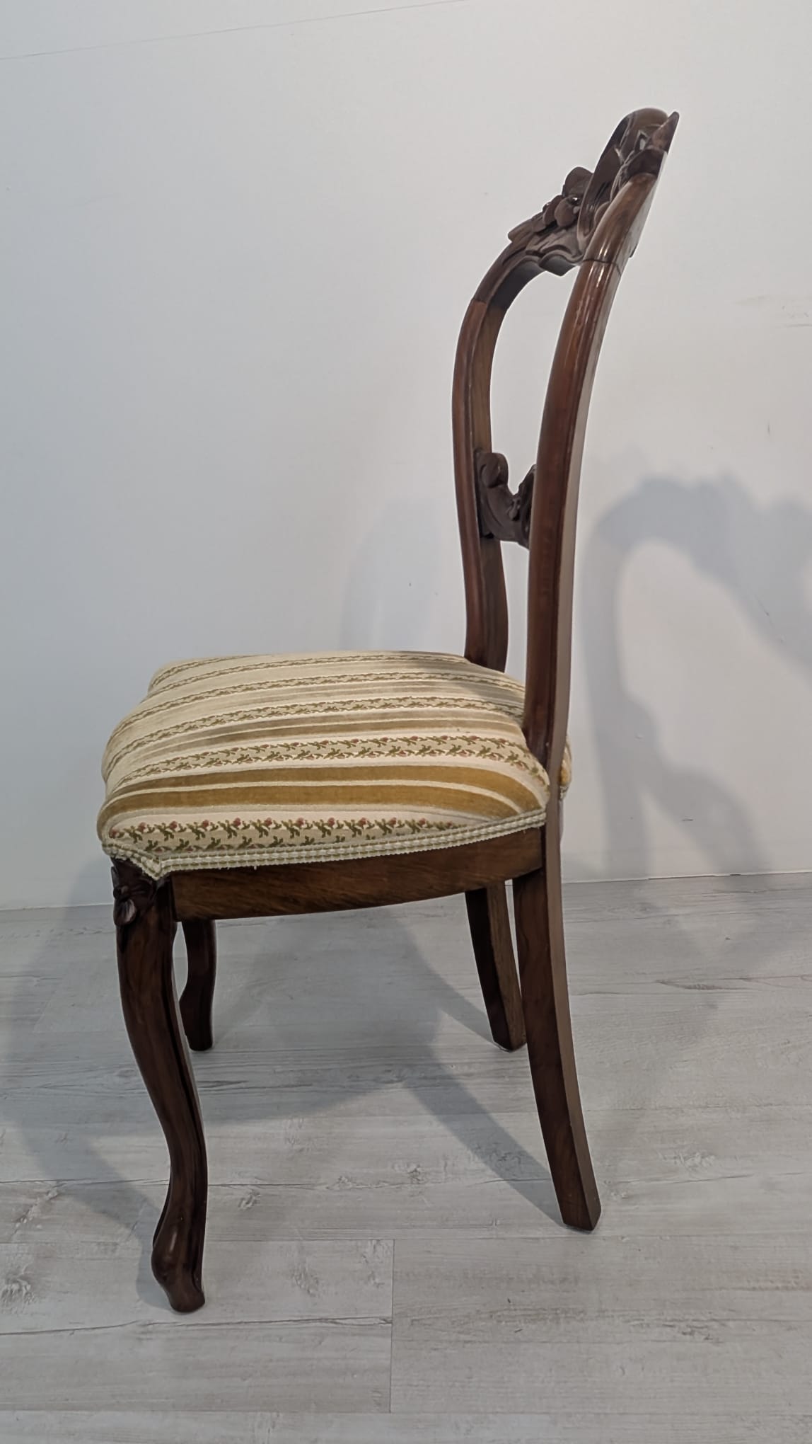 Krzesło Ludwik Philip z połowy XIX wieku na sprężynach palisander - obrazek 7