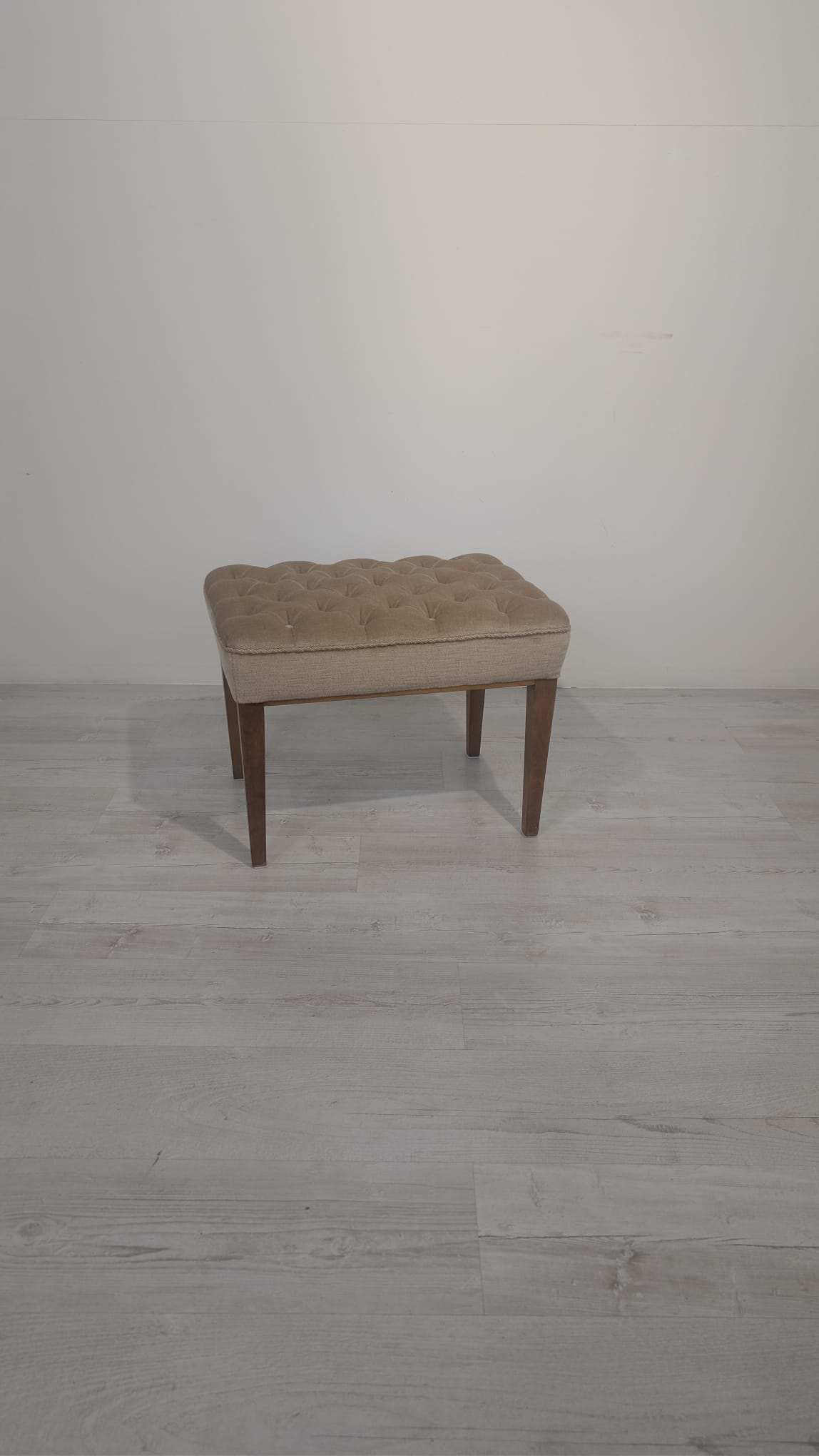 Puf, podnóżek pikowany na sprężynach z lat 60-tych - Image 2