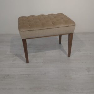 1960s quilted footstool on springs