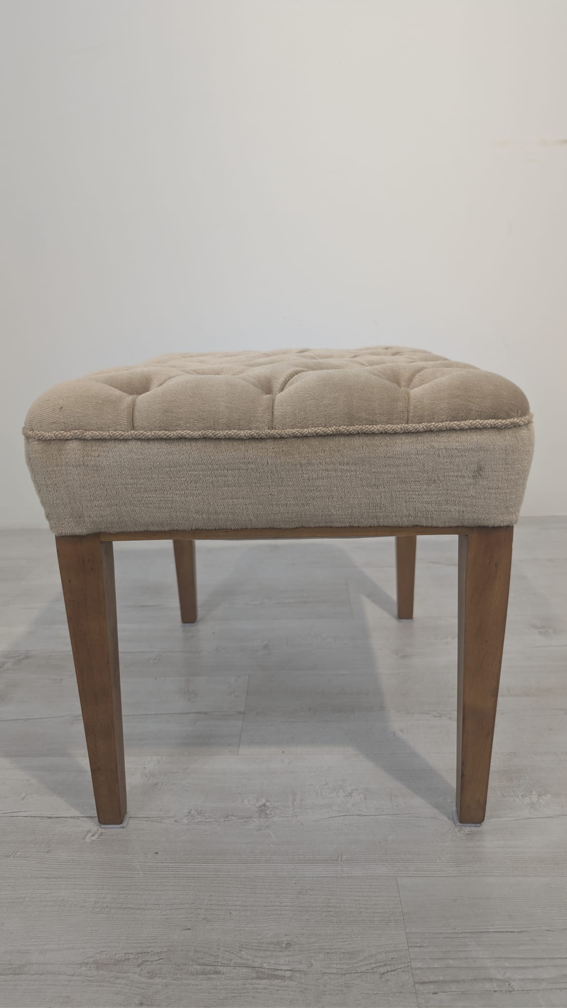 Puf, podnóżek pikowany na sprężynach z lat 60-tych - Image 6