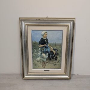 Oil painting "A Mother's Pride" by Bernard Johannes Blommers