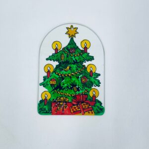Vintage stained glass Christmas decoration