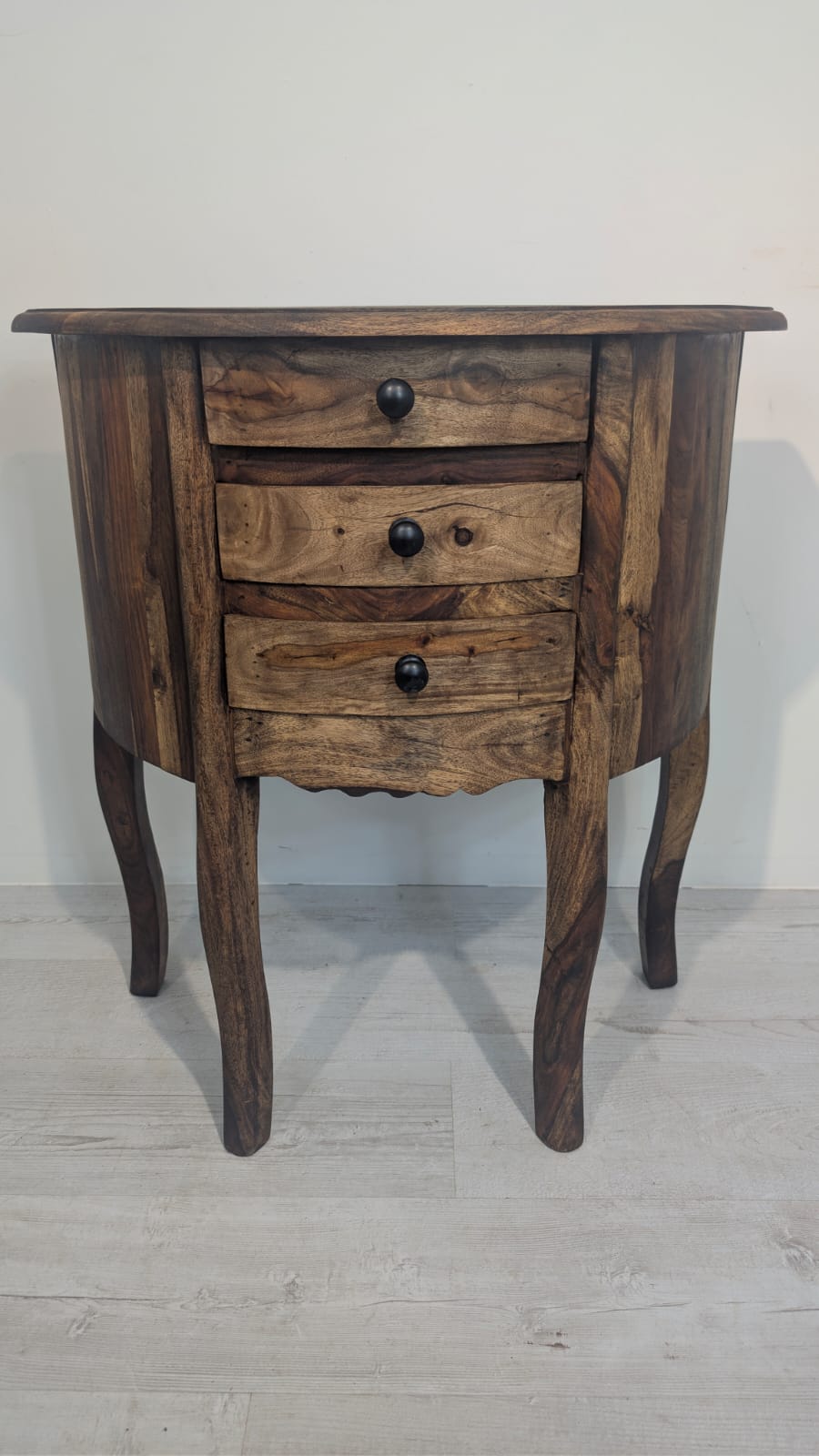 Stolik, konsola z litego drewna palisandrowego z szufladami - Image 3