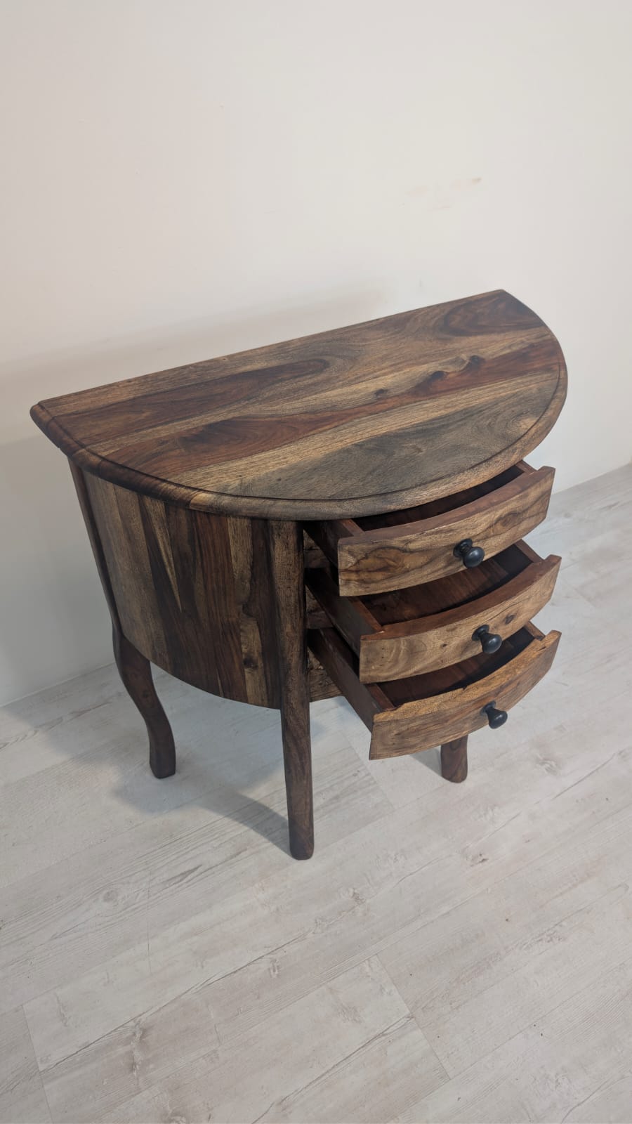 Stolik, konsola z litego drewna palisandrowego z szufladami - Image 10