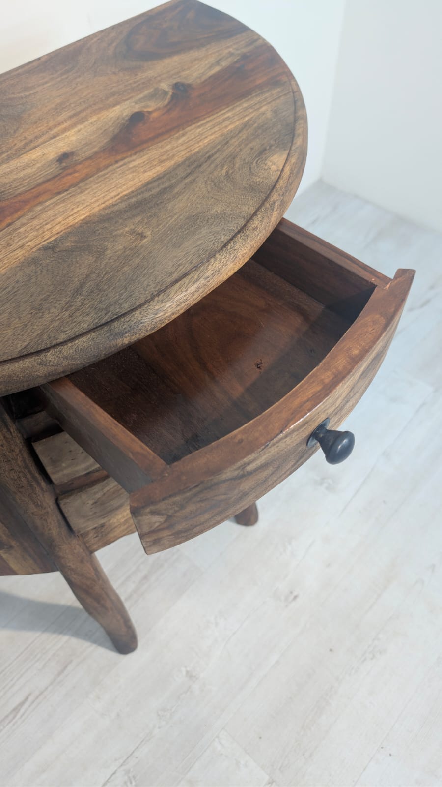 Stolik, konsola z litego drewna palisandrowego z szufladami - Image 11