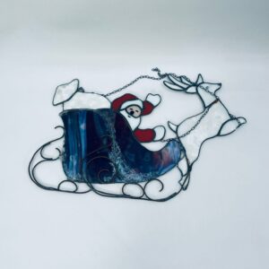 Zawieszka dekoracyjna witrażowa Święty Mikołaj