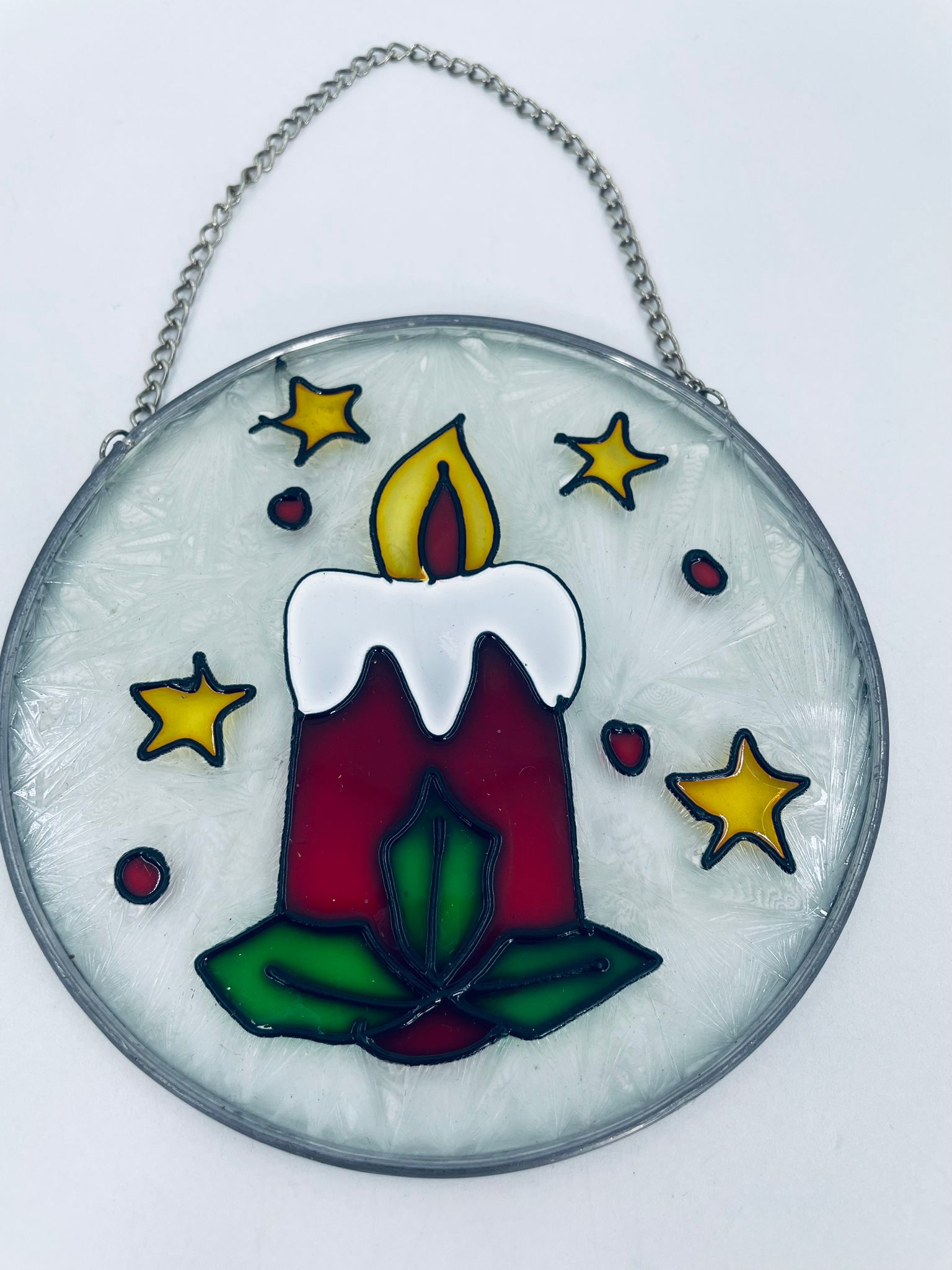 Ozdoba świąteczna witrażowa w stylu Vintage - Image 5