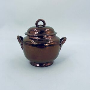 Antique Sarreguemines sugar bowl