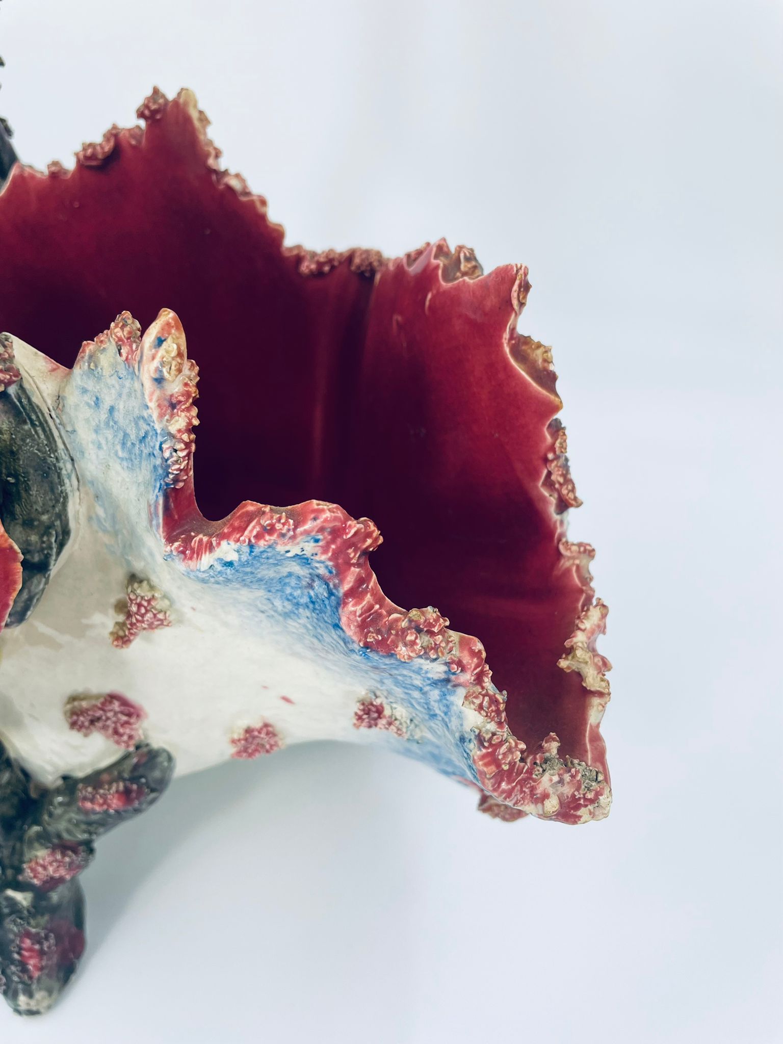 Antyczny kosz Wiktorjanski Majolikowy - obrazek 17