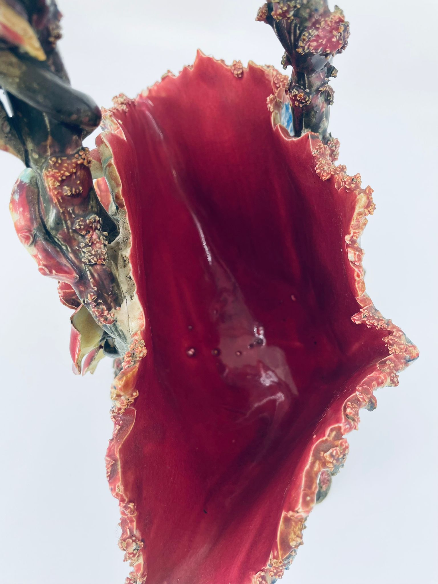 Antyczny kosz Wiktorjanski Majolikowy - obrazek 12