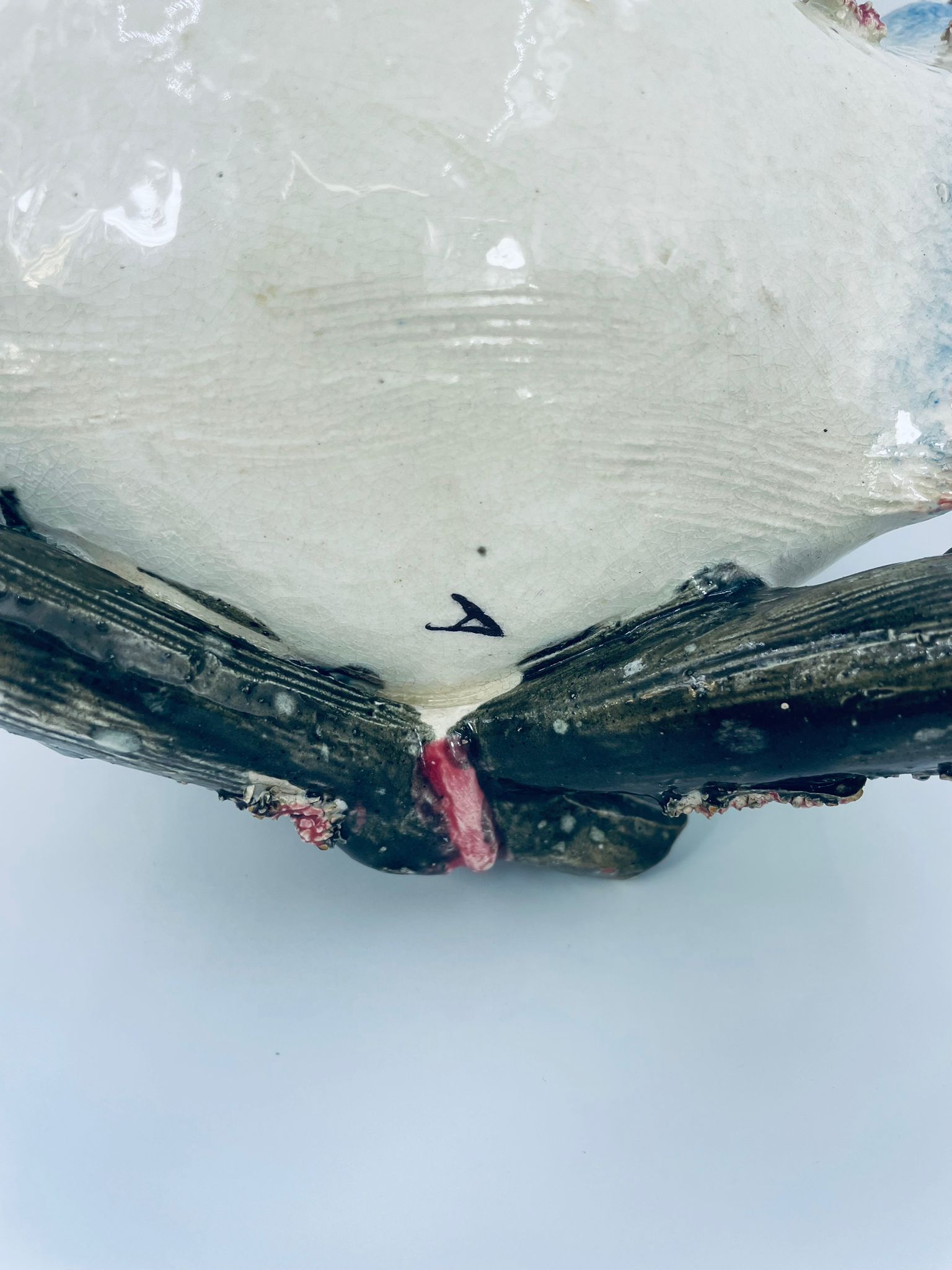 Antyczny kosz Wiktorjanski Majolikowy - obrazek 10