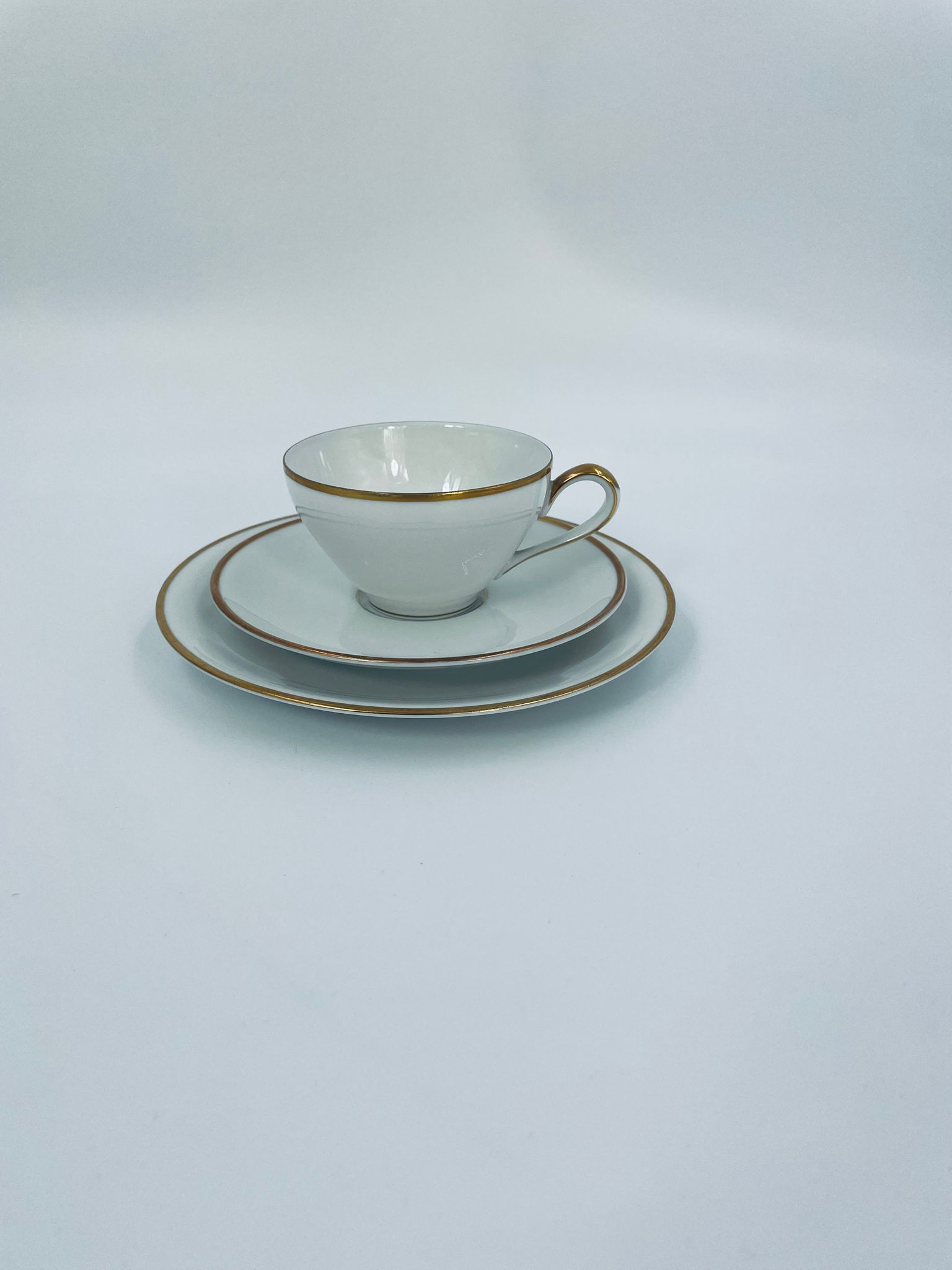 Zestaw śniadaniowy Filiżanka kolekcjonerska porcelanowa KPM Krister