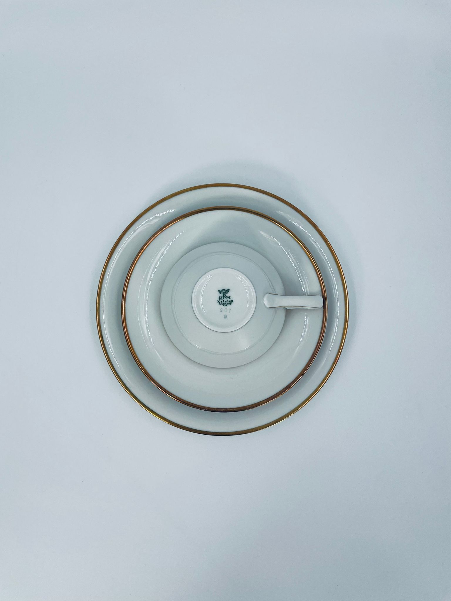 Zestaw śniadaniowy Filiżanka kolekcjonerska porcelanowa KPM Krister - Image 3