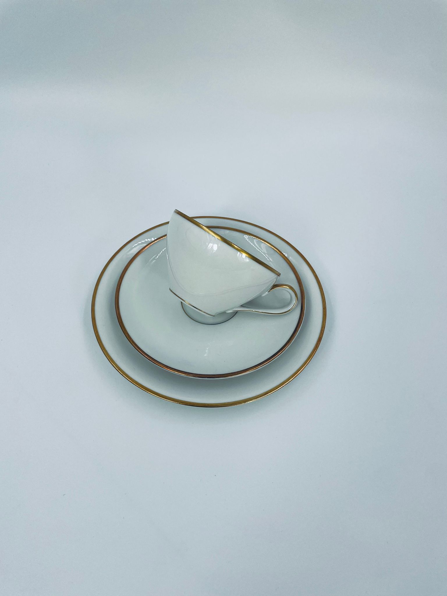 Zestaw śniadaniowy Filiżanka kolekcjonerska porcelanowa KPM Krister - Image 5