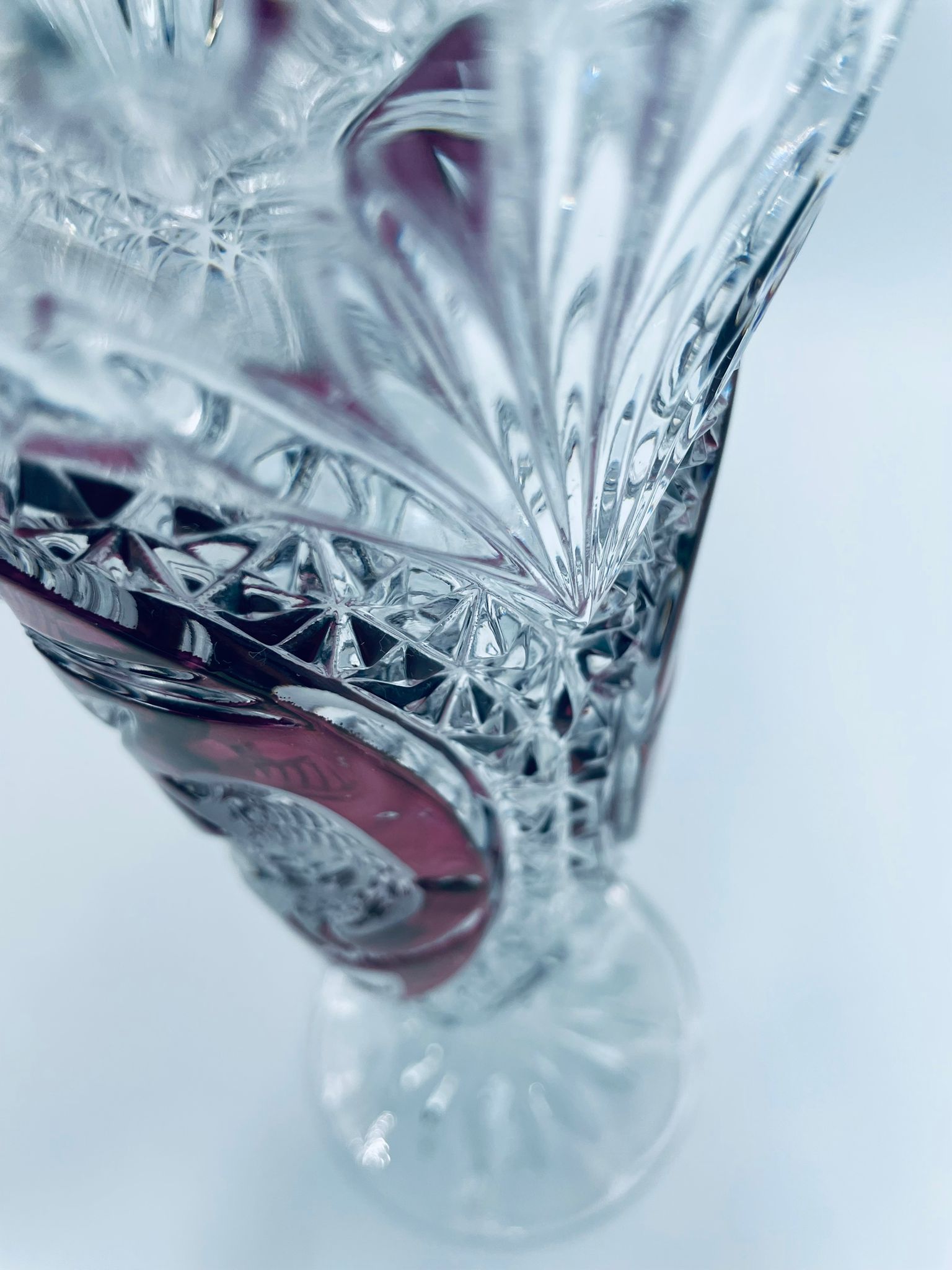 Zabytkowy wazon kryształowy Hofbauer Byrdes - obrazek 6