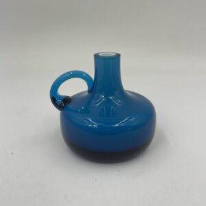 Blue and white 1960s/70s glass vase Krug