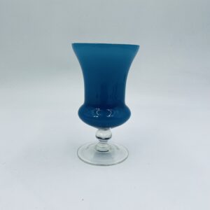 Emolit glass vase blue and white 1960s/70s