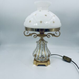 Lampa stołowa porcelanowa włoska Ivan Mangani lata 50-te