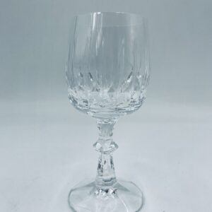 Cut crystal wine glass